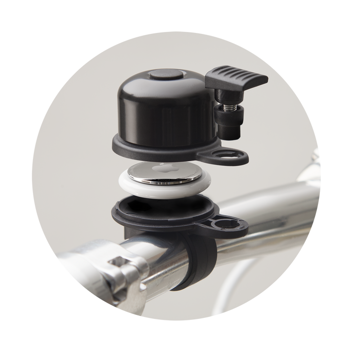 Cykelringklocka med hållare för AirTag - Låt aldrig tjuvarna komma undan!