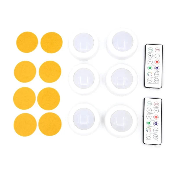 LED-spotlights med Fjärrkontroll (6st)